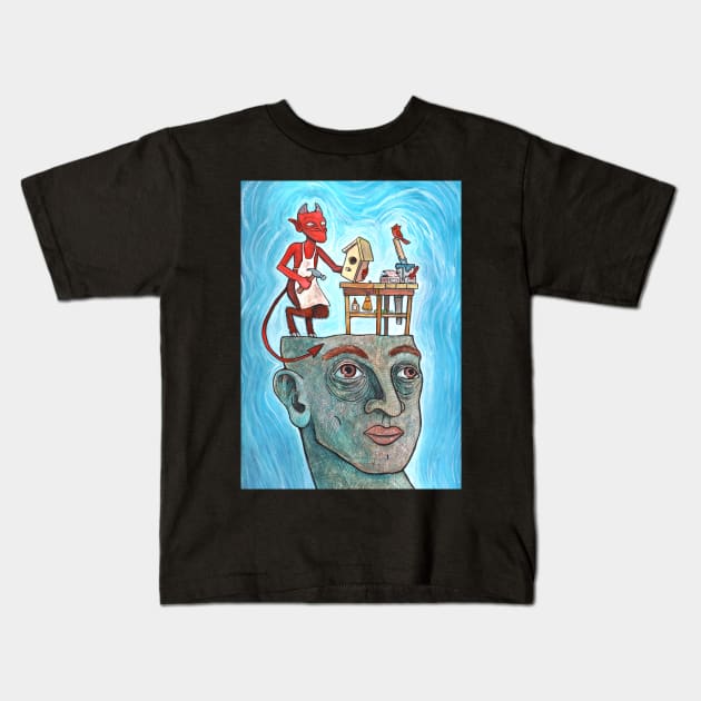 An Idle Mind Is The Devil's Workshop Kids T-Shirt by LAB Ideas